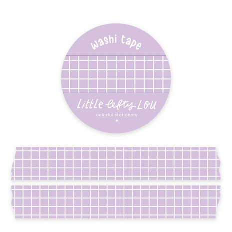Little Lefty Lou Lilac Grid Washi Tape Little Lefty Lou Lilac Grid Washi Tape