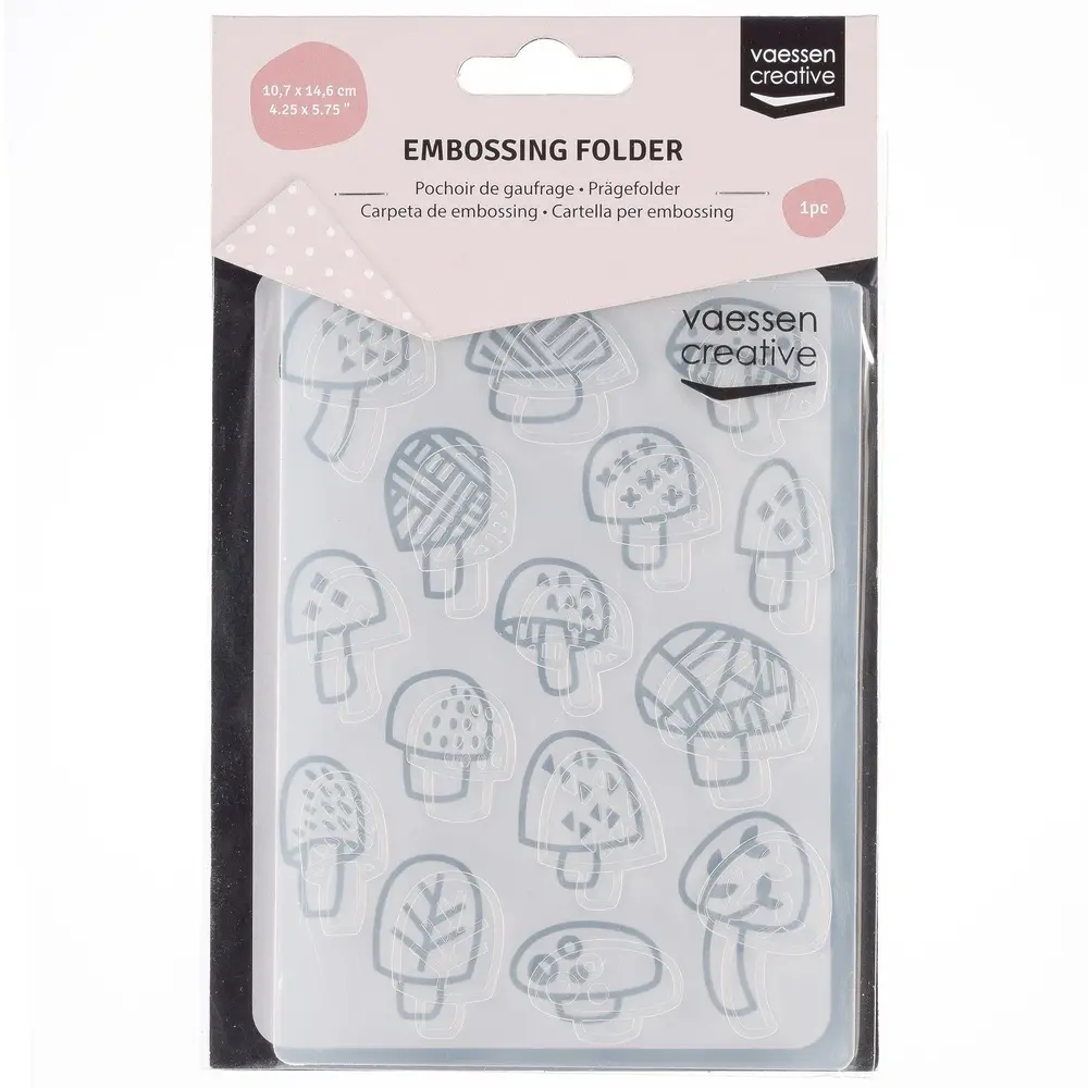 Vaessen Creative Embossing Folder Verspreide Paddenstoelen (100605-085)