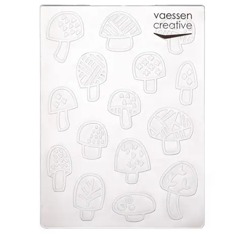 Vaessen Creative Embossing Folder Verspreide Paddenstoelen (100605-085)