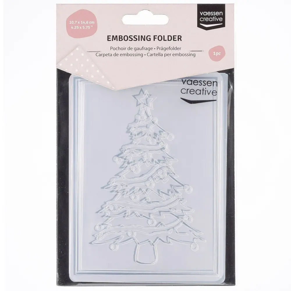 Vaessen Creative Embossing Folder Kerstboom (100605-118)