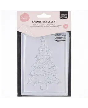 Vaessen Creative Embossing Folder Kerstboom (100605-118)*