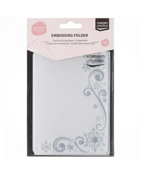 Vaessen Creative Embossing Folder Sneeuwvlokken en Sierkrul (100605-154)* Vaessen Creative Embossing Folder Sneeuwvlokken en Sierkrul (100605-154)*