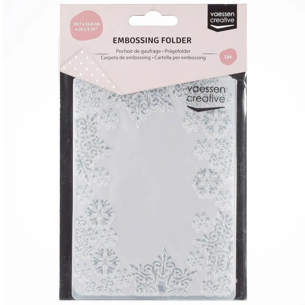 Vaessen Creative Embossing Folder Sneeuwvlok Kader (100605-210)