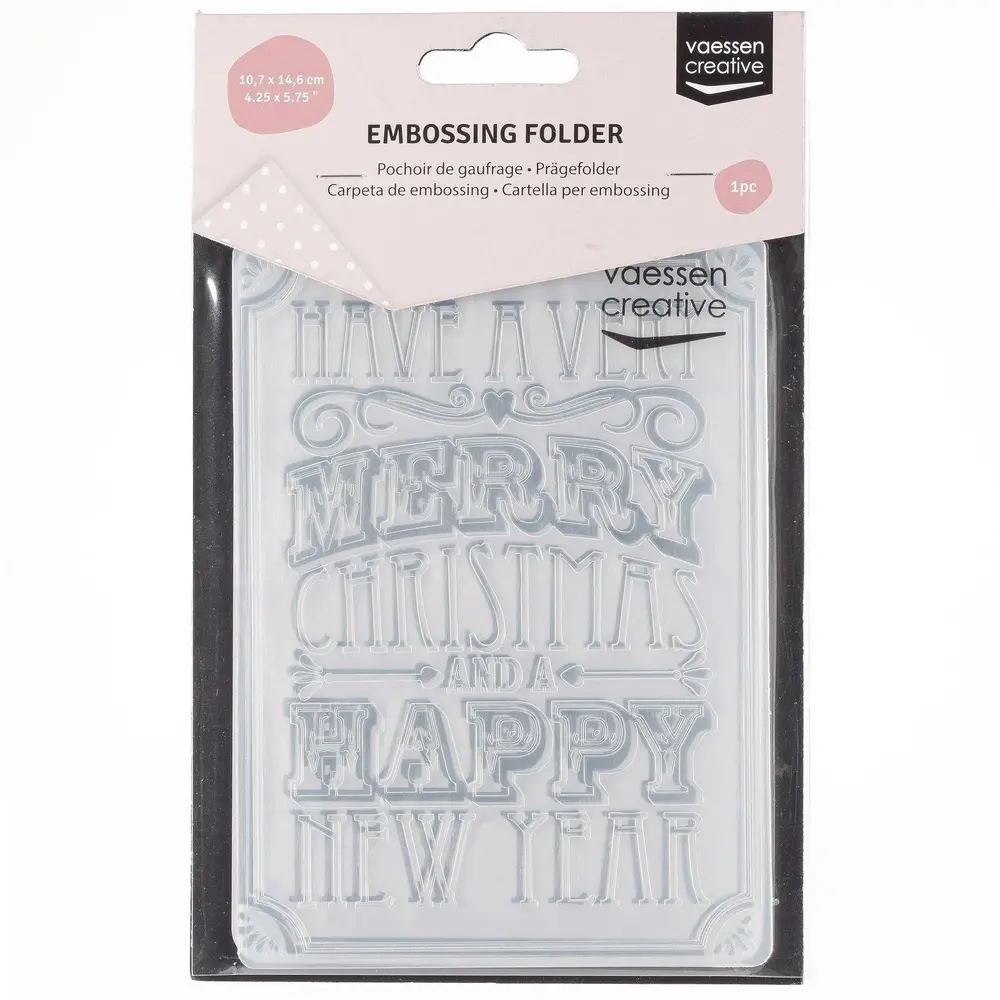 Vaessen Creative Embossing Folder Christmas Verse (100605-227) Vaessen Creative Embossing Folder Christmas Verse (100605-227)