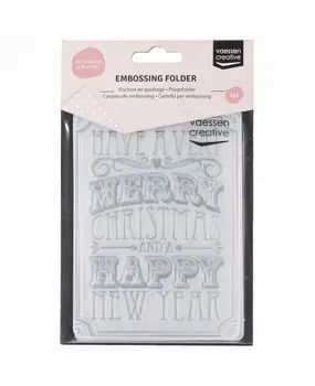 Vaessen Creative Embossing Folder Christmas Verse (100605-227) Vaessen Creative Embossing Folder Christmas Verse (100605-227)