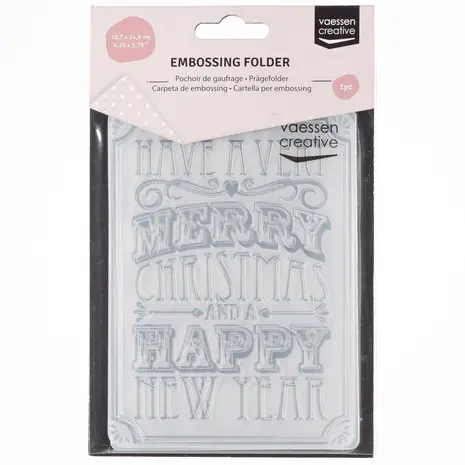 Vaessen Creative Embossing Folder Christmas Verse (100605-227) Vaessen Creative Embossing Folder Christmas Verse (100605-227)