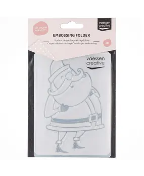 Vaessen Creative Embossing Folder Kerstman (100605-249)* Vaessen Creative Embossing Folder Kerstman (100605-249)*