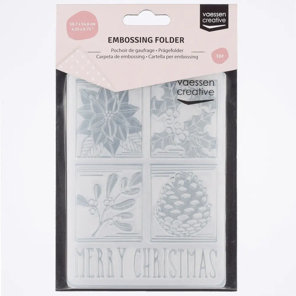 Vaessen Creative Embossing Folder Kerstmis Blokken (100605-255) Vaessen Creative Embossing Folder Kerstmis Blokken (100605-255)