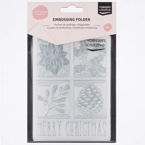 Vaessen Creative Embossing Folder Kerstmis Blokken (100605-255) Vaessen Creative Embossing Folder Kerstmis Blokken (100605-255)