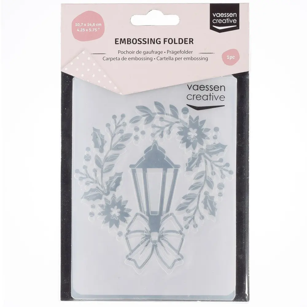 Vaessen Creative Embossing Folder Lamp and Wreath (100605-331) Vaessen Creative Embossing Folder Lamp and Wreath (100605-331)