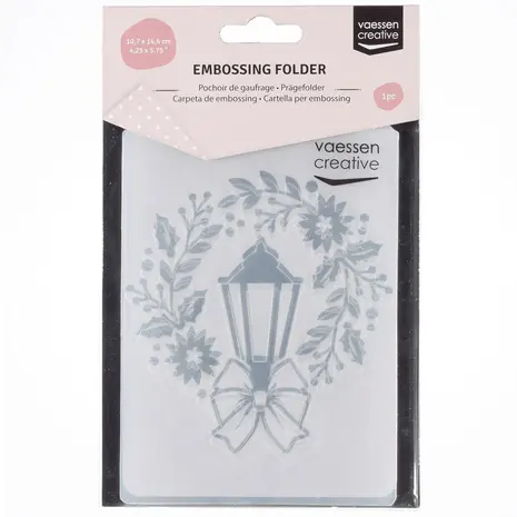 Vaessen Creative Embossing Folder Lamp and Wreath (100605-331) Vaessen Creative Embossing Folder Lamp and Wreath (100605-331)
