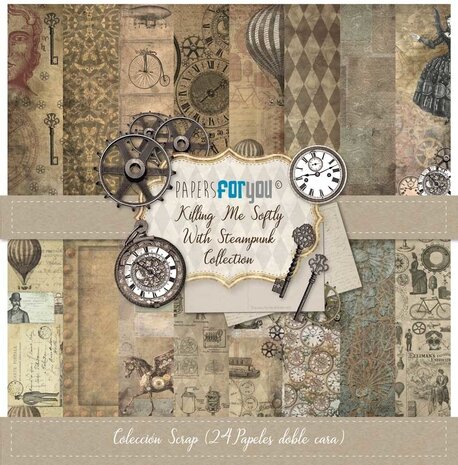 Papers For You Killing Me Softly With Steampunk 6x6 Inch Paper Pack (24pcs) (PFY-3039)