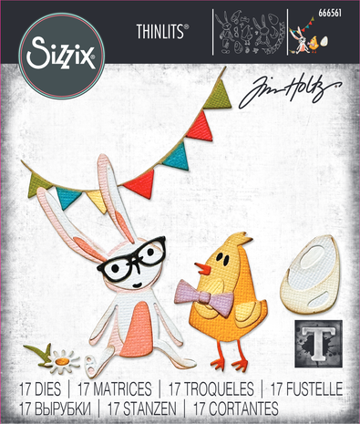 Sizzix Thinlits Die Set Vault Bunny + Chick (666561)