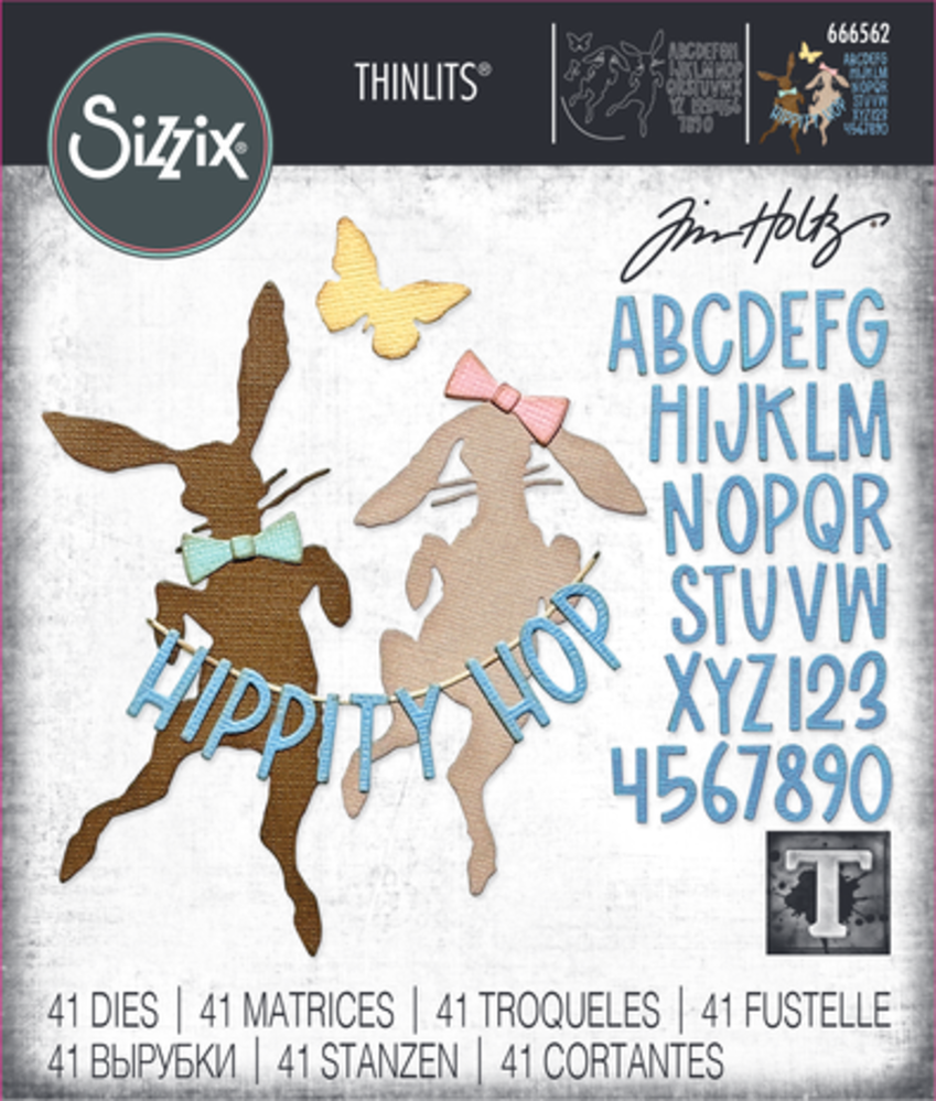 Sizzix Thinlits Die Set Vault Hippity Hop (666562) Sizzix Thinlits Die Set Vault Hippity Hop (666562)