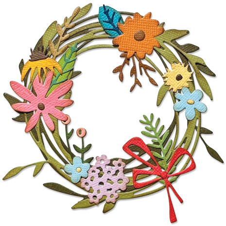Sizzix Thinlits Die Set Vault Funky Floral Wreath (666563) Sizzix Thinlits Die Set Vault Funky Floral Wreath (666563)
