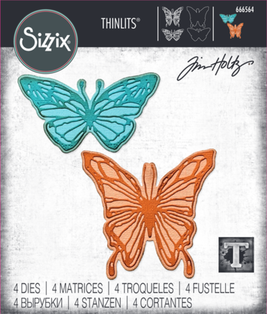 Sizzix Thinlits Die Set Vault Scribbly Butterfly (666564) Sizzix Thinlits Die Set Vault Scribbly Butterfly (666564)