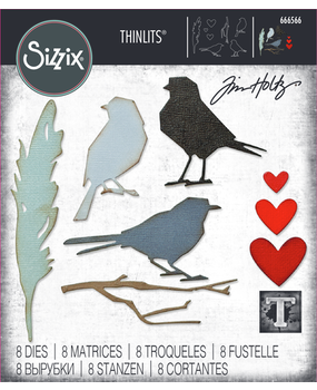 Sizzix Thinlits Die Set Vault Lovebirds (666566) Sizzix Thinlits Die Set Vault Lovebirds (666566)