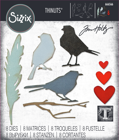 Sizzix Thinlits Die Set Vault Lovebirds (666566) Sizzix Thinlits Die Set Vault Lovebirds (666566)