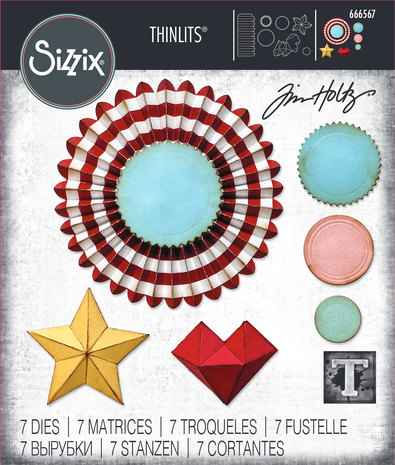 Sizzix Thinlits Die Set Vault Rosettes (666567) Sizzix Thinlits Die Set Vault Rosettes (666567)