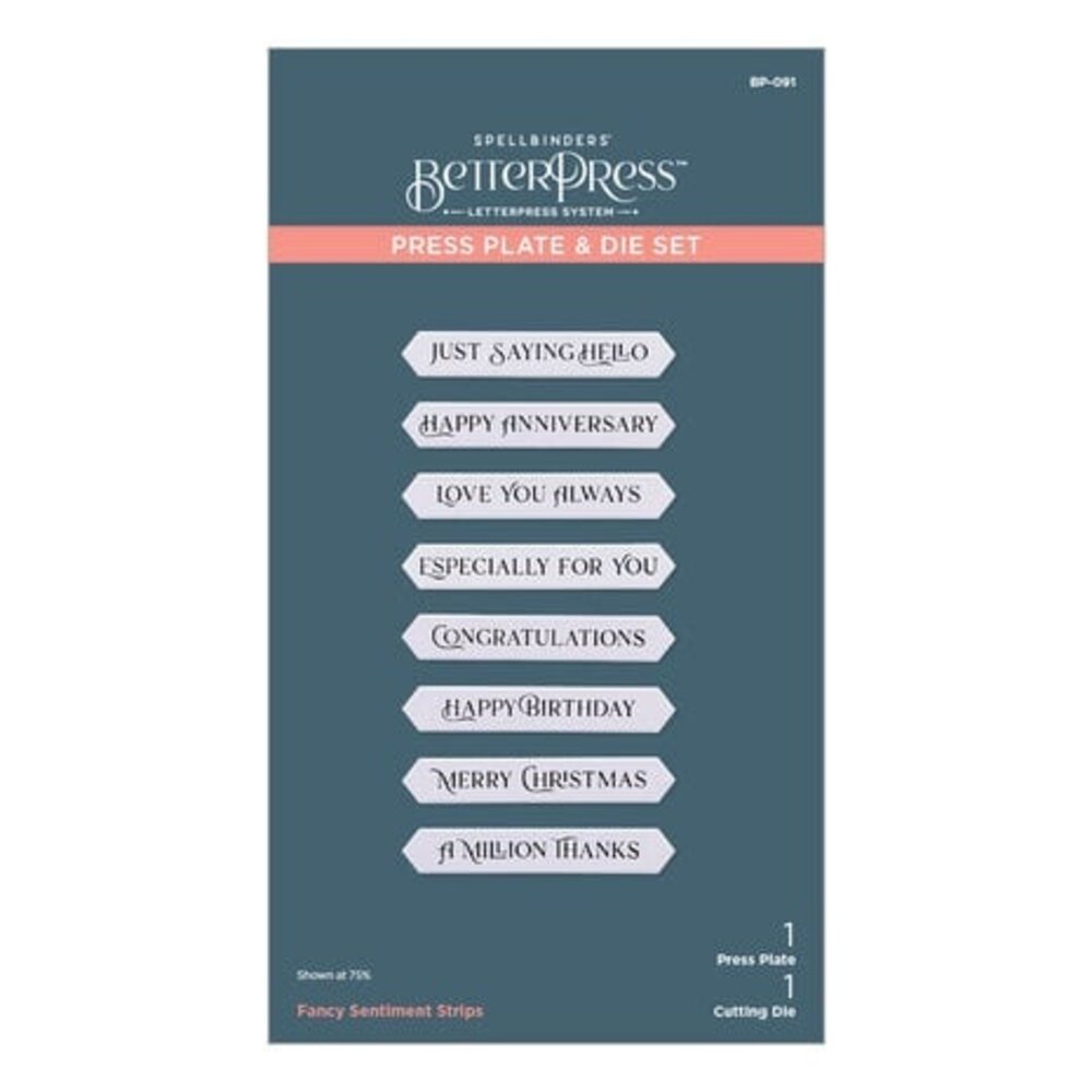 Spellbinders Serenade of Autumn Fancy Sentiment Strips Press Plate & Die Set (BP-091) Spellbinders Serenade of Autumn Fancy Sentiment Strips Press Plate & Die Set (BP-091)