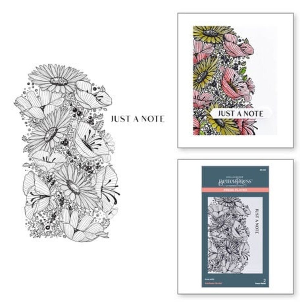 Spellbinders Serenade of Autumn Sunflower Border Press Plate (BP-093)