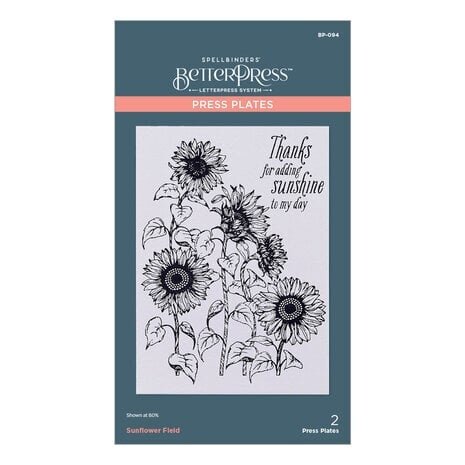 Spellbinders Serenade of Autumn Sunflower Field Press Plate (BP-094)