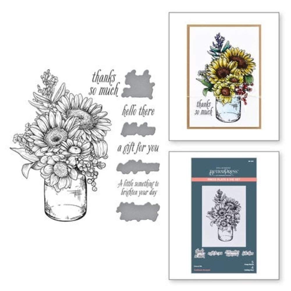 Spellbinders Serenade of Autumn Sunflower Bouquet Press Plate & Die Set (BP-095)