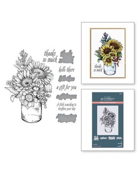 Spellbinders Serenade of Autumn Sunflower Bouquet Press Plate & Die Set (BP-095)