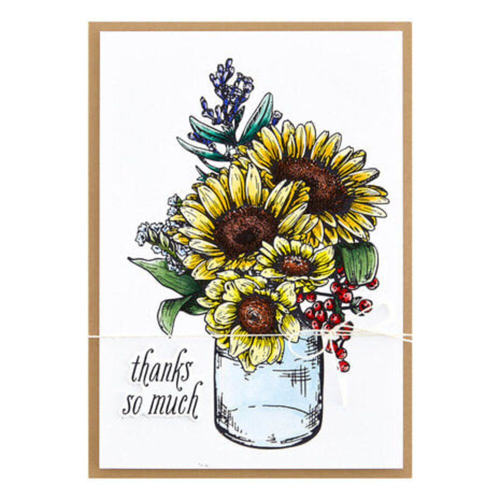 Spellbinders Serenade of Autumn Sunflower Bouquet Press Plate & Die Set (BP-095)
