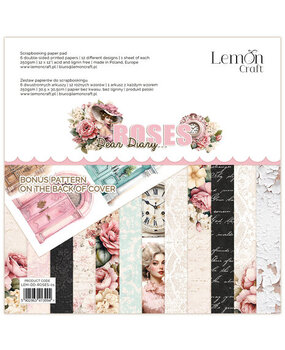 LemonCraft Dear Diary Roses 12x12 Inch Paper Pad (LEM-DD-ROSES-01) LemonCraft Dear Diary Roses 12x12 Inch Paper Pad (LEM-DD-ROSES-01)