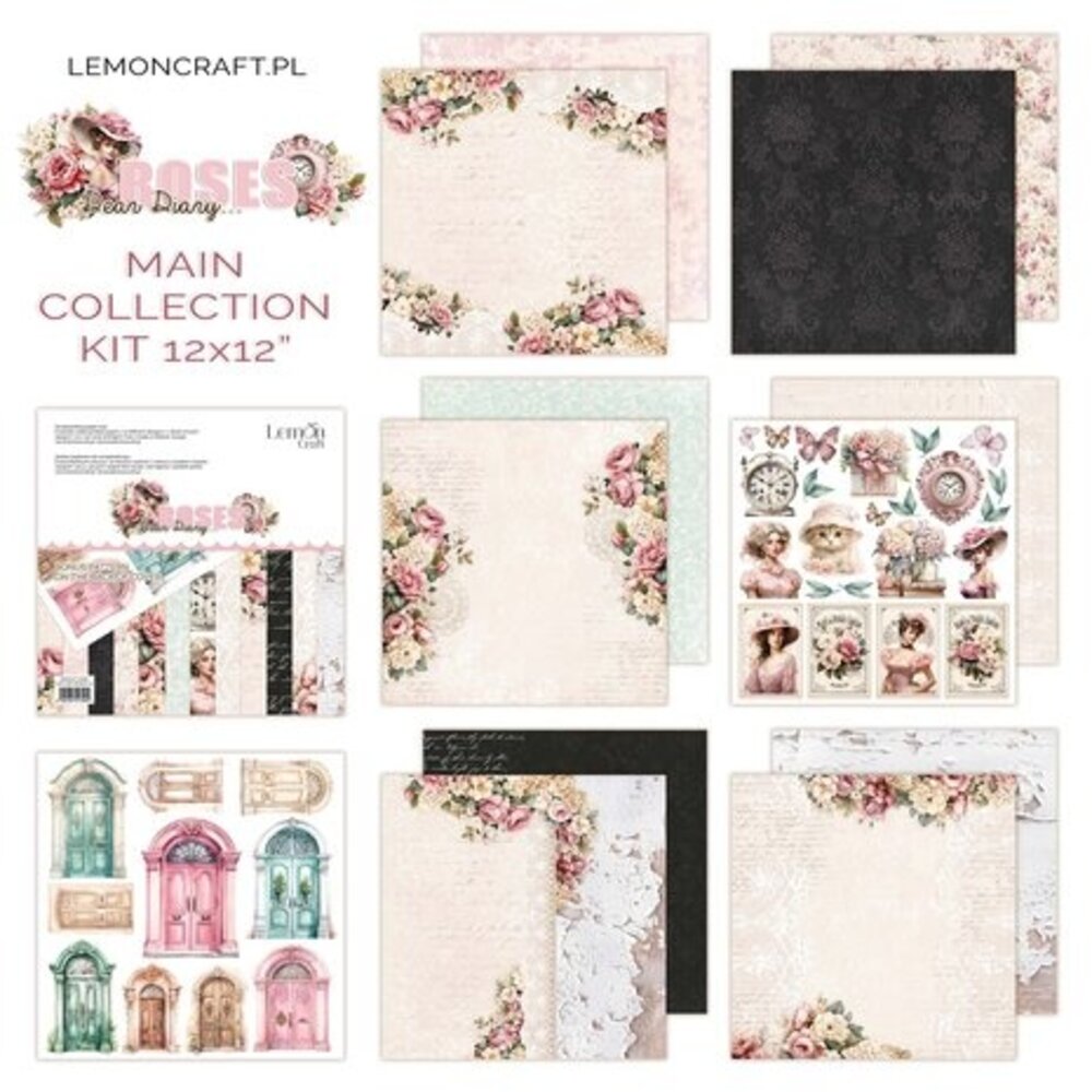 LemonCraft Dear Diary Roses 12x12 Inch Paper Pad (LEM-DD-ROSES-01) LemonCraft Dear Diary Roses 12x12 Inch Paper Pad (LEM-DD-ROSES-01)