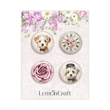LemonCraft Dear Diary Roses Buttons (LEM-DD-ROSES-04)
