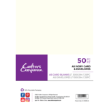 Crafter's Companion Card & Envelopes A5 Ivory (50pcs) (CC-IVCBEN-A5)