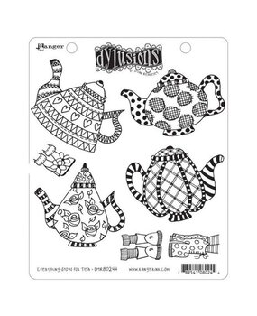 Ranger Dylusions Everything Stops for Tea Cling Stamps (DYR80244)