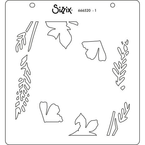 Sizzix Layered Stencils 6x6 Inch Botanical Border (666520) Sizzix Layered Stencils 6x6 Inch Botanical Border (666520)