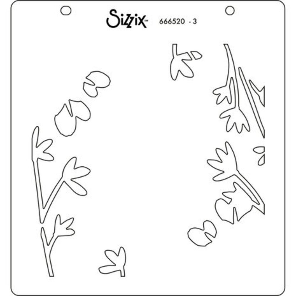 Sizzix Layered Stencils 6x6 Inch Botanical Border (666520) Sizzix Layered Stencils 6x6 Inch Botanical Border (666520)