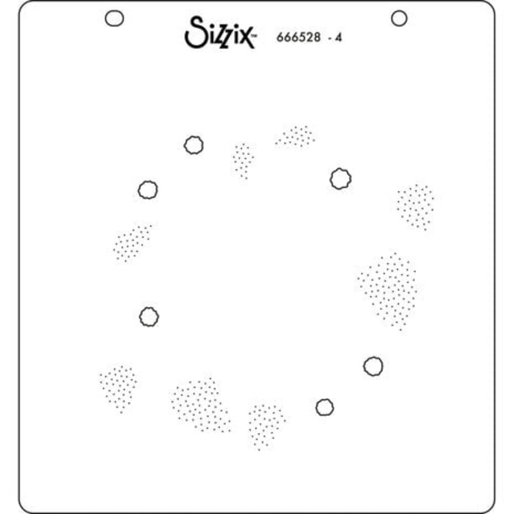 Sizzix Layered Stencils 6x6 Inch Strawberry Wreath (666528)