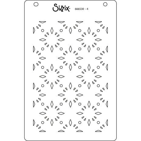Sizzix Layered Stencils A6 Geo Crystals (666530) Sizzix Layered Stencils A6 Geo Crystals (666530)