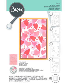 Sizzix Layered Stencils A6 Making Hearts (666532) Sizzix Layered Stencils A6 Making Hearts (666532)