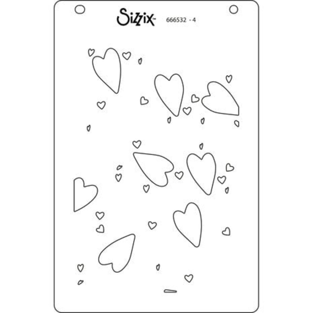 Sizzix Layered Stencils A6 Making Hearts (666532) Sizzix Layered Stencils A6 Making Hearts (666532)