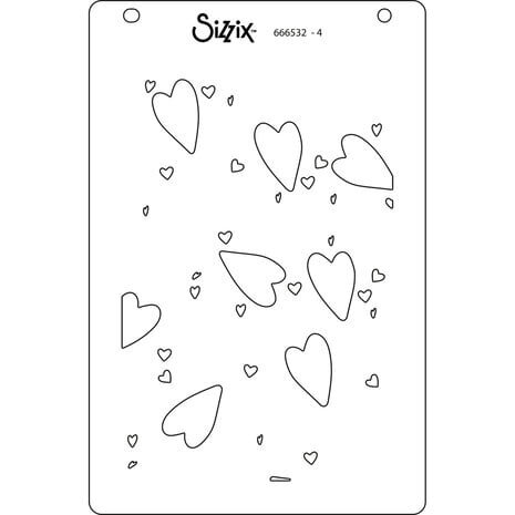 Sizzix Layered Stencils A6 Making Hearts (666532) Sizzix Layered Stencils A6 Making Hearts (666532)
