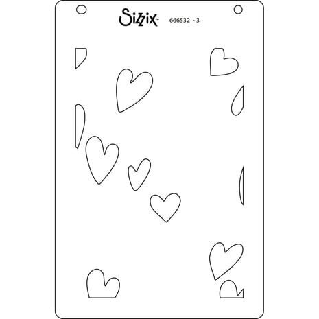 Sizzix Layered Stencils A6 Making Hearts (666532) Sizzix Layered Stencils A6 Making Hearts (666532)
