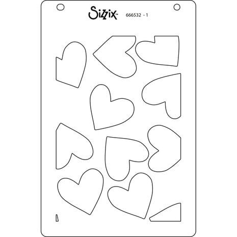 Sizzix Layered Stencils A6 Making Hearts (666532) Sizzix Layered Stencils A6 Making Hearts (666532)