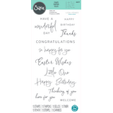 Sizzix Clear Stamps Daily Sentiments (666519)