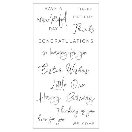 Sizzix Clear Stamps Daily Sentiments (666519) Sizzix Clear Stamps Daily Sentiments (666519)