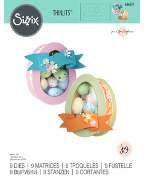 Sizzix Thinlits Die Set Easter Egg Box (666521) Sizzix Thinlits Die Set Easter Egg Box (666521)