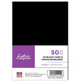 Crafter's Companion Card & Envelopes A6 Black/White (50pcs) (CC-BWCBEN-A6)