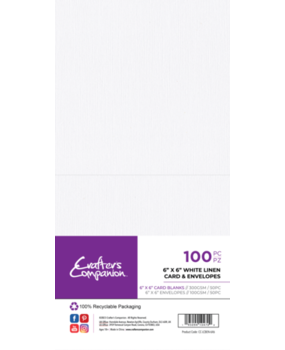 Crafter's Companion Card & Envelopes 6x6 Inch White Linen (100pcs) (CC-LCBEN-6X6) Crafter's Companion Card & Envelopes 6x6 Inch White Linen (100pcs) (CC-LCBEN-6X6)