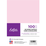 Crafter's Companion Card & Envelopes A6 Mixed Pastels (100pcs) (CC-MPCBEN-A6)