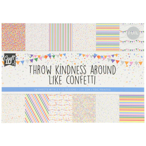 Craft ID Throw Kindness Around Like Confetti 11,5x16,5 cm Paper Pad (CR4023/GE) Craft ID Throw Kindness Around Like Confetti 11,5x16,5 cm Paper Pad (CR4023/GE)